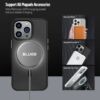 Apple iPhone 14 Pro Max Type Gorilla Frosted Anti-Drop MagSafe fekete keretes tok (átlátszó)