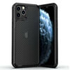 Apple iPhone 12 / 12 Pro Techsuit CarbonFuse műanyag tok (fekete)