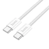 Hoco X104 Type-C - Type-C szövetes adat- és töltőkábel 60W 1m fehér 02