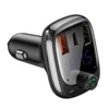 Baseus PPS Quick Charger Bluetooth FM transmitter és  szivargyújtós gyorstöltő - CCTM-B01 (fekete)
