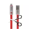Forever Cut&amp;Fix vágható USB - Type-C adatkábel 1,5m piros 1,5m 02