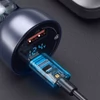 Baseus autós gyorstöltő Dual Quick USB / Type-C 65W QC4.0 + PD 3.0 LCD kijelzős (fekete)