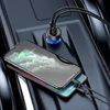 Baseus autós gyorstöltő Dual Quick USB / Type-C 65W QC4.0 + PD 3.0 LCD kijelzős (fekete)