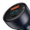 Baseus autós gyorstöltő Dual Quick USB / Type-C 65W QC4.0 + PD 3.0 LCD kijelzős (fekete)
