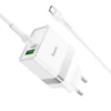 Hoco hálózati töltő Type-C + USB QC3.0  30w Type-C kábellel N21 (fehér)