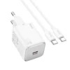 Hoco N40 Type-C PD hálózati gyorstöltő adapter kábellel (fehér) 03