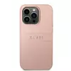 Guess Leather Saffiano iPhone 14 Pro Max tok pink GUHCP14XPSASBPI