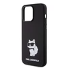karl lagerfeld liquid silicone choupette szilikon iphone 15 pro fekete telefon tok