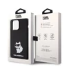 karl lagerfeld liquid silicone choupette szilikon iphone 15 pro fekete telefon tok