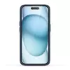 ESR Classic Hybrid HaloLock Kickstand iPhone 15 Plus Magsafe ütésálló tok átlátszó kék kerettel 05