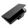 Apple iPhone 5 / 5S / SE Fancy oldalra nyíló tok (fekete)