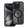 iPhone 15 Pro Max Magsafe Color Edge műanyag tok átlátszó fekete keret