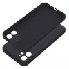 iPhone 12 Silicone Magsafe matt felületű szilikon tok fekete