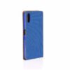 Samsung J1 2016 Canvas Flexi Vászon Hatású Kék színű lefelé nyíló tok