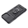 Samsung A15 Slide Armor kameravédős műanyag ütésálló tok (fekete)