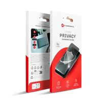 iPhone 13 Pro Max / 14 Plus Forcell Privacy 2.5D teljes kijelzős üvegfólia - Betekintésgátlós (fekete)