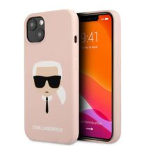 karl lagerfeld karls head szilikon iphone 13 mini pink telefon tok