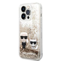 karl lagerfeld karl choupette liquid glitter iphone 14 pro átlátszó tok