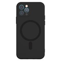 Apple iPhone 14 Pro Silicone Magsafe matt felületű Prémium Minőségű szilikon tok (fekete)