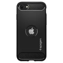 Spigen Rugged Armor Apple iPhone 7 / 8 / SE 2020 / SE 2022 telefon tok matt carbon fekete