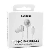 Samsung gyári AKG fülhallgató headset távvezérlővel és mikrofonnal, Type-C, fehér (EO-IC100)