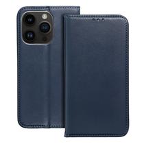 Apple iPhone 15 Smart Magnetic oldalra nyíló tok (sötétkék)