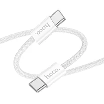 Hoco X104 Type-C - Type-C szövetes adat- és töltőkábel 60W 1m fehér
