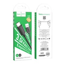 Hoco X88 USB - Type-C adat- és töltőkábel 1m (fekete)