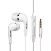 Samsung gyári fülhallgató headset távvezérlővel és mikrofonnal, 3,5mm Jack, fehér (EHS64)