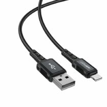 Acefast Nylon fonott MFI USB - Lightning adat- és töltőkábel 1.8m fekete