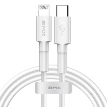 Baseus BMX Mini White adatkábel Type C - Lightning MFI engedélyes PD 18W 1,2m fehér