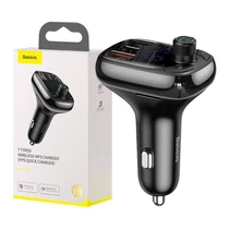 Baseus PPS Quick Charger Bluetooth FM transmitter és  szivargyújtós gyorstöltő - CCTM-B01 (fekete)