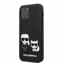 Apple iPhone 12 / 12 Pro Karl Lagerfeld Hátlapvédő Tok Fekete (KLHCP12MPCUSKCBK)