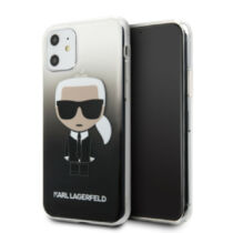 Apple iPhone 11 Karl Lagerfeld Hátlapvédő Tok Fekete (KLHCN61TRDFKBK)