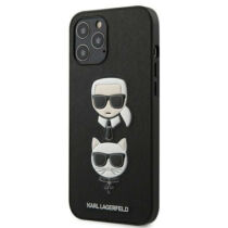 Apple iPhone 12 / 12 Pro Karl Lagerfeld Hátlapvédő Tok Fekete (KLHCP12MSAKICKCBK)