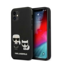 Apple iPhone 12 Mini Karl Lagerfeld Hátlapvédő Tok Fekete (KLHCP12SPCUSKCBK)