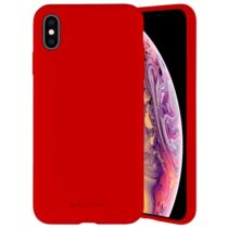 Apple iPhone 12 Pro Max Mercury Prémium Minőségű Silicone matt szilikon tok (piros)