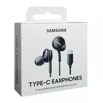 Samsung gyári AKG fülhallgató headset távvezérlővel és mikrofonnal, Type-C, fekete (EO-IC100)