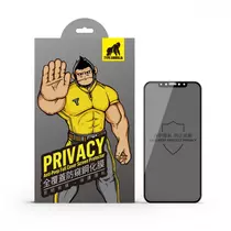 iPhone 14 Pro Max / 15 Plus Type Gorilla 2.5D Privacy teljes kijelzős üvegfólia - Betekintésgátlós (fekete)