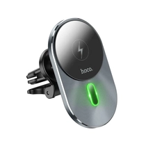 Hoco Magic CA91 MagSafe vezeték nélküli töltő és autós telefontartó szellőzőre 15w szürke