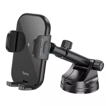 Hoco Journey HW5 15W vezeték nélküli töltő - univerzális autós telefontartó szélvédőre, műszerfalra fekete