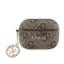 Guess 4G Script PC/PU Charm AirPods Pro 2 / Pro 1 tok (barna)