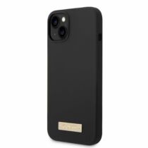 Guess Silicone Metal Logo MagSafe iPhone 13 telefon tok fekete