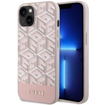 Guess G Cube Stripes MagSafe iPhone 14 / iPhone 13 tok (pink) 01