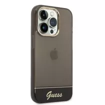 Guess Camera Outline Translucent iPhone 14 Pro Max tok PC/TPU fekete