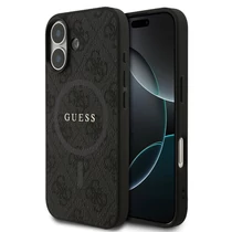 Guess PU Leather 4G Colored Ring MagSafe iPhone 17 tok (fekete)