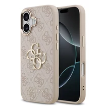 Guess PU Leather 4G Metal Logo Gold Frame iPhone 17  tok (pink)