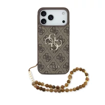 Guess PU Leather 4G Metal Logo Strap iPhone 17 Pro Max tok (barna) 01
