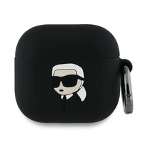 Karl Lagerfeld Karl Head 3D Logo NFT AirPods 4 szilikon tok (fekete)