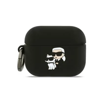 Karl Lagerfeld Karl and Choupette 3D Logo NFT AirPods Pro 3 szilikon tok (fekete)